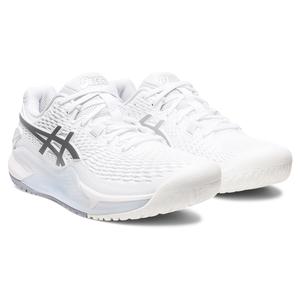 Asics GEL-Resolution 9 Tennis Shoes White & Pure Silver