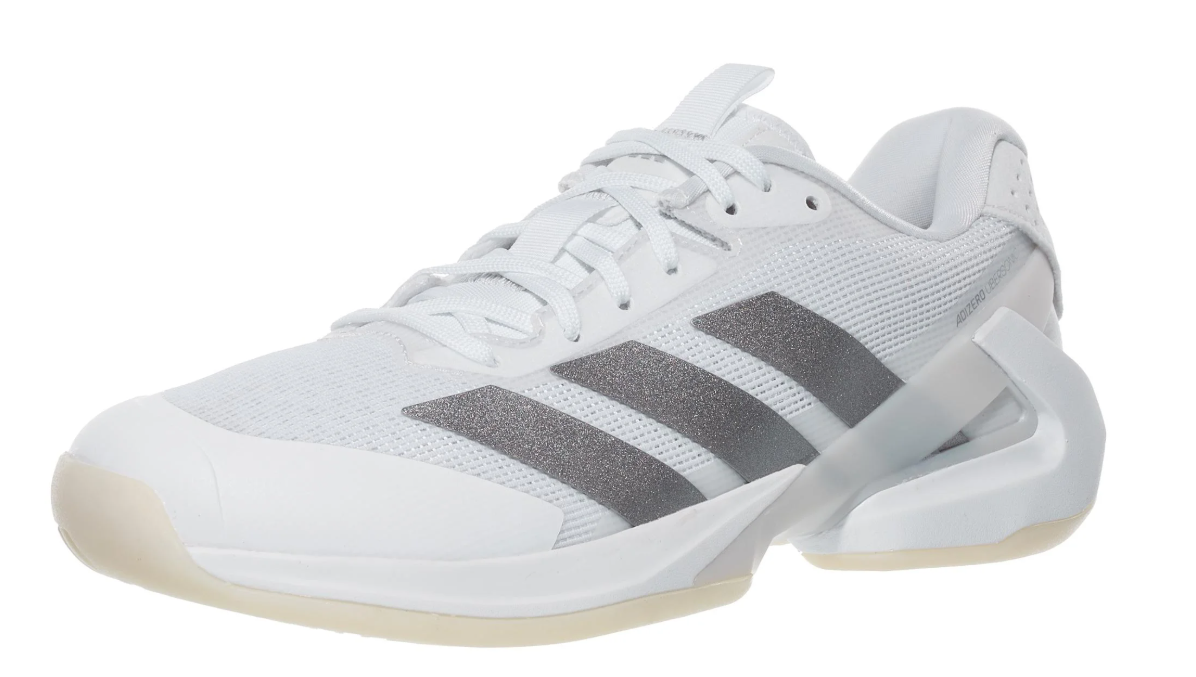 Adidas Adizero Ubersonic 5 White and Silver Women's Shoes