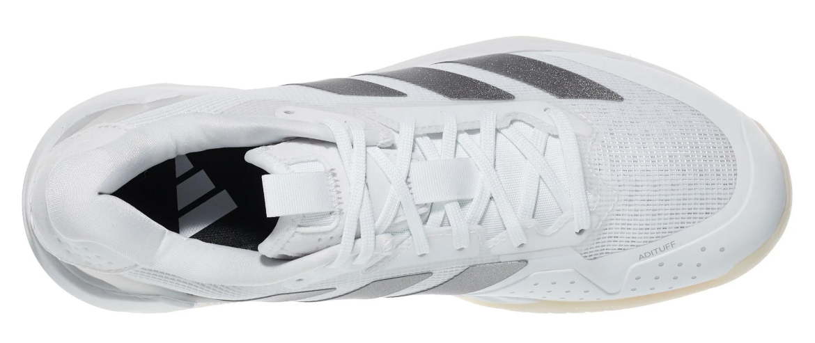 Adidas Adizero Ubersonic 5 White and Silver Women's Shoes