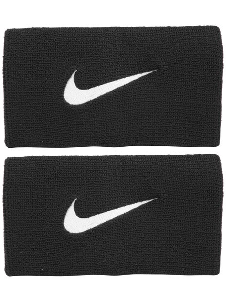 Nike Tennis Premier Doublewide Wristbands Black & White